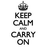 Keep calm and carry on väggord