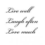 Live Laugh Love dekorationsord (liten)